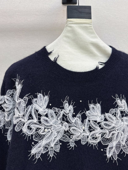 Es 25fw embroidery sweater