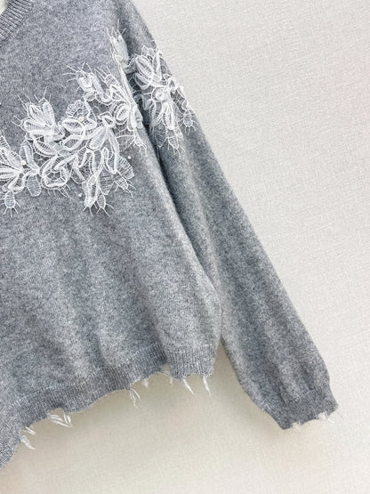Es 25fw embroidery sweater
