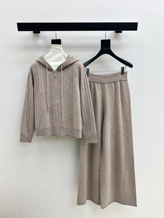 Loro 25fw knit cardigan pants set