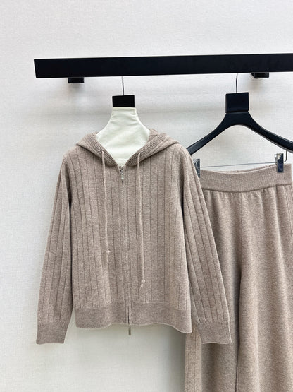 Loro 25fw knit cardigan pants set