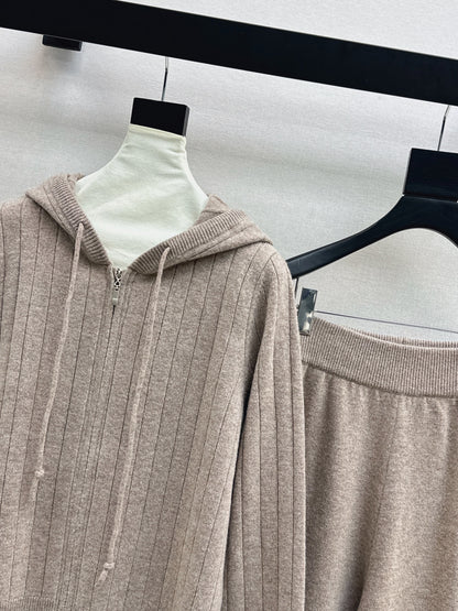 Loro 25fw knit cardigan pants set