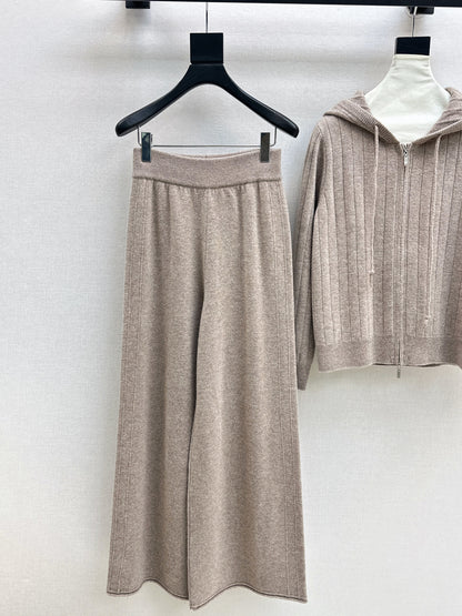 Loro 25fw knit cardigan pants set