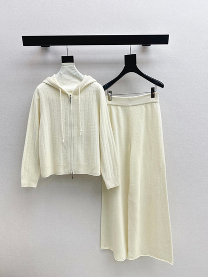 Loro 25fw knit cardigan pants set