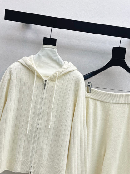 Loro 25fw knit cardigan pants set