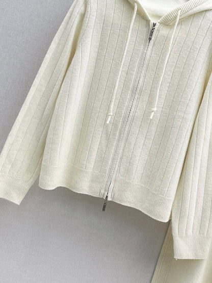 Loro 25fw knit cardigan pants set