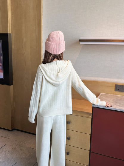 Loro 25fw knit cardigan pants set