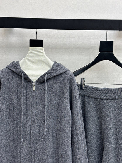 Loro 25fw knit cardigan pants set