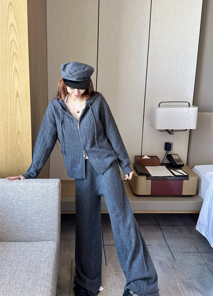 Loro 25fw knit cardigan pants set