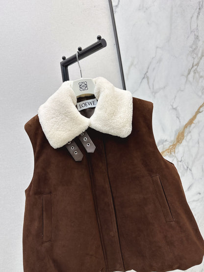 Loe 25fw suede vest