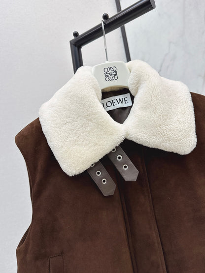 Loe 25fw suede vest