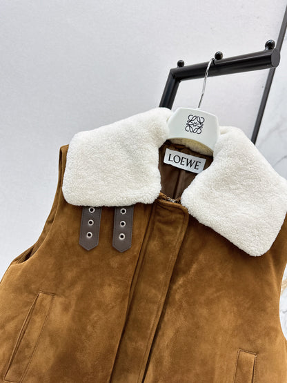 Loe 25fw suede vest