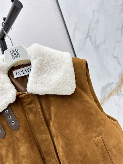 Loe 25fw suede vest