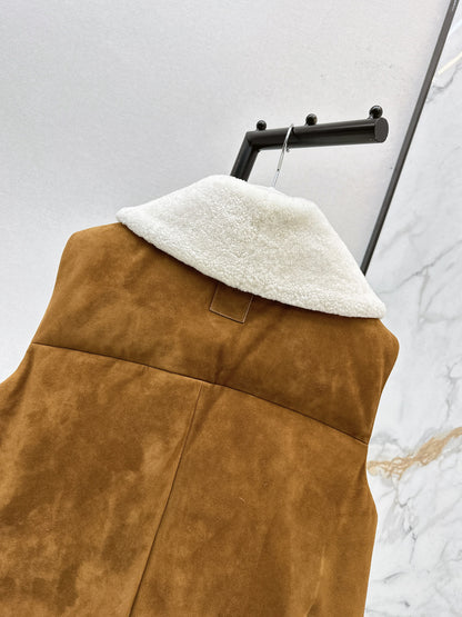 Loe 25fw suede vest