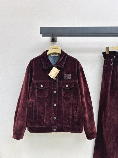 Miu 25fw velvet jacket