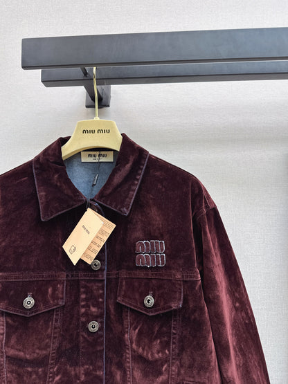 Miu 25fw velvet jacket