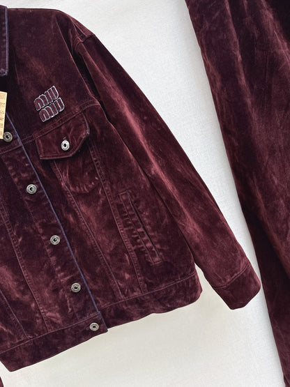 Miu 25fw velvet jacket