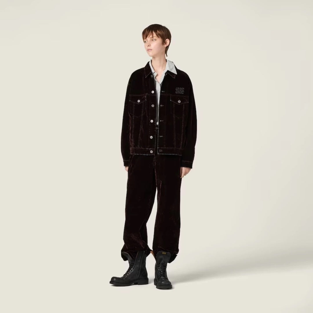 Miu 25fw velvet jacket