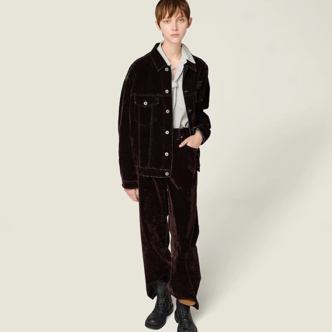 Miu 25fw velvet jacket
