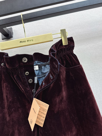 Miu 25fw velvet pans