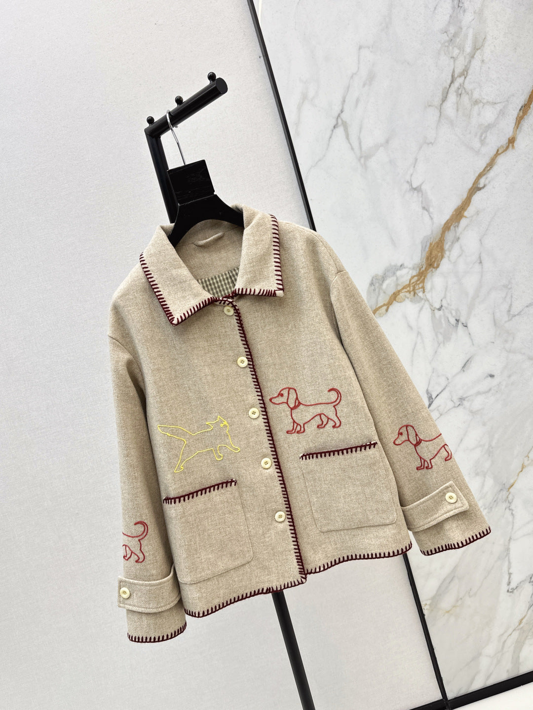Thom 25fw embroidery jacket