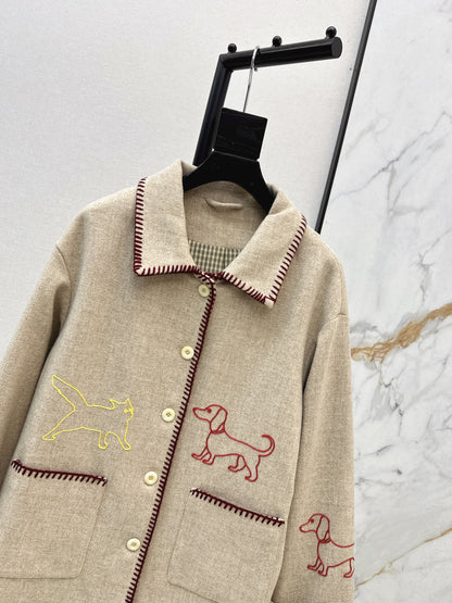Thom 25fw embroidery jacket