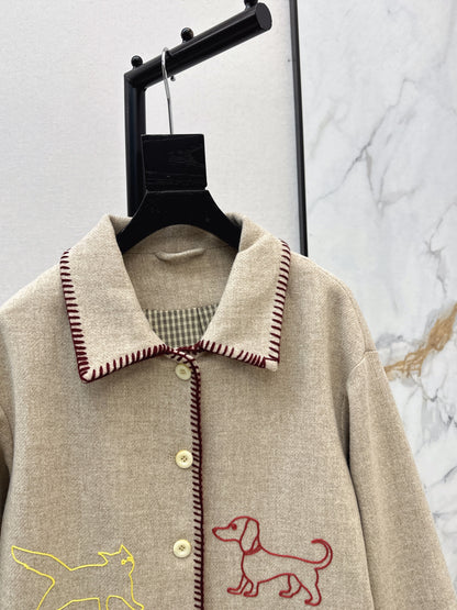 Thom 25fw embroidery jacket