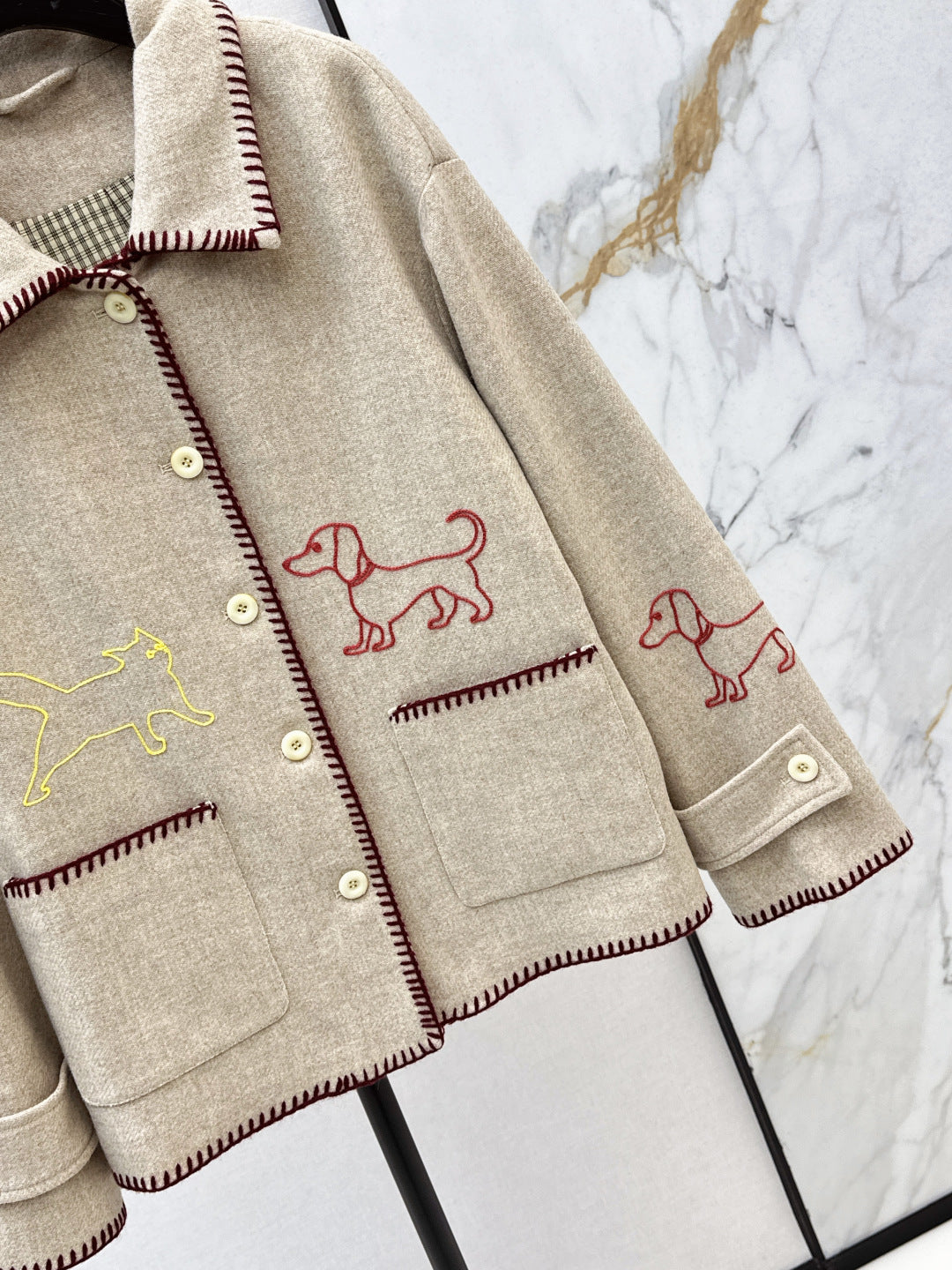 Thom 25fw embroidery jacket