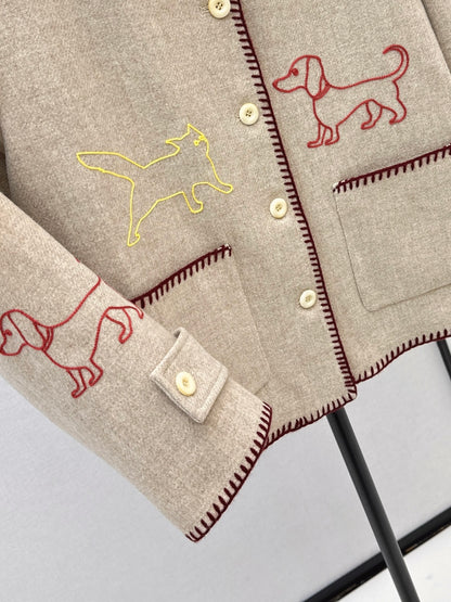 Thom 25fw embroidery jacket