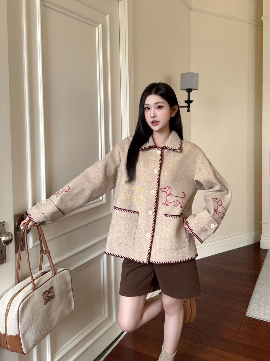 Thom 25fw embroidery jacket