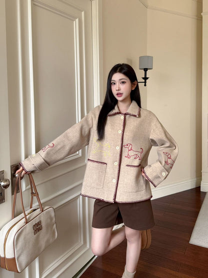 Thom 25fw embroidery jacket