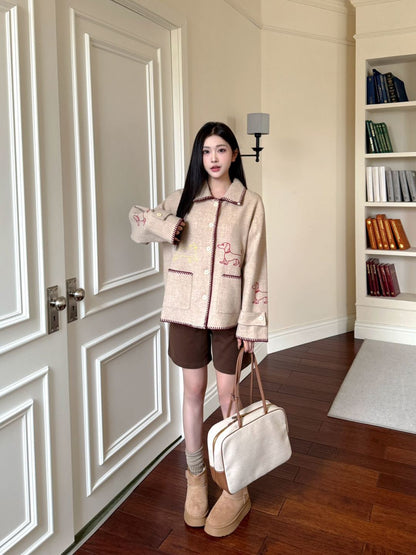 Thom 25fw embroidery jacket