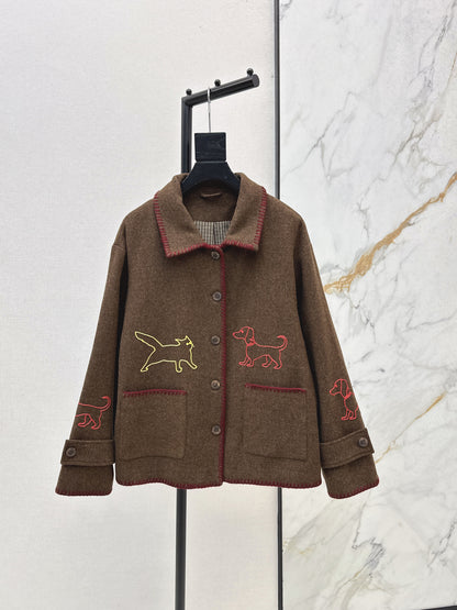 Thom 25fw embroidery jacket