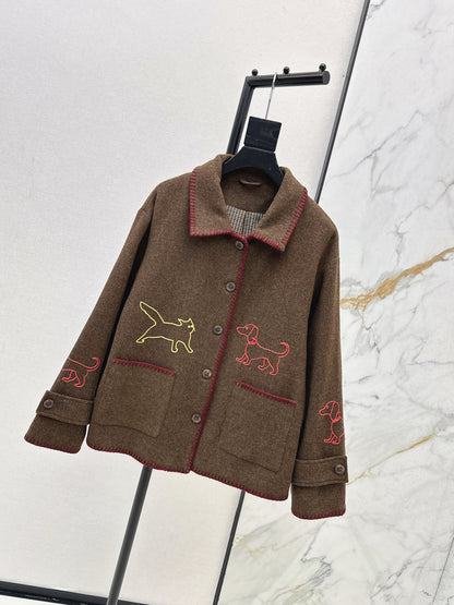 Thom 25fw embroidery jacket
