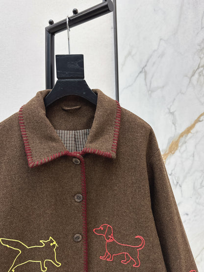 Thom 25fw embroidery jacket