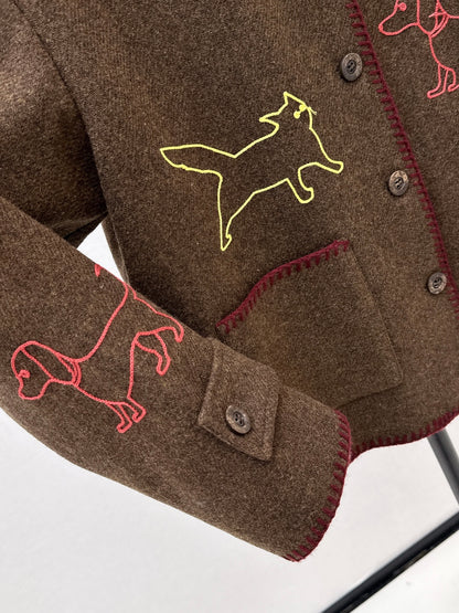 Thom 25fw embroidery jacket