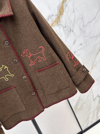 Thom 25fw embroidery jacket