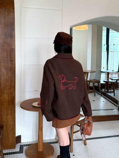 Thom 25fw embroidery jacket