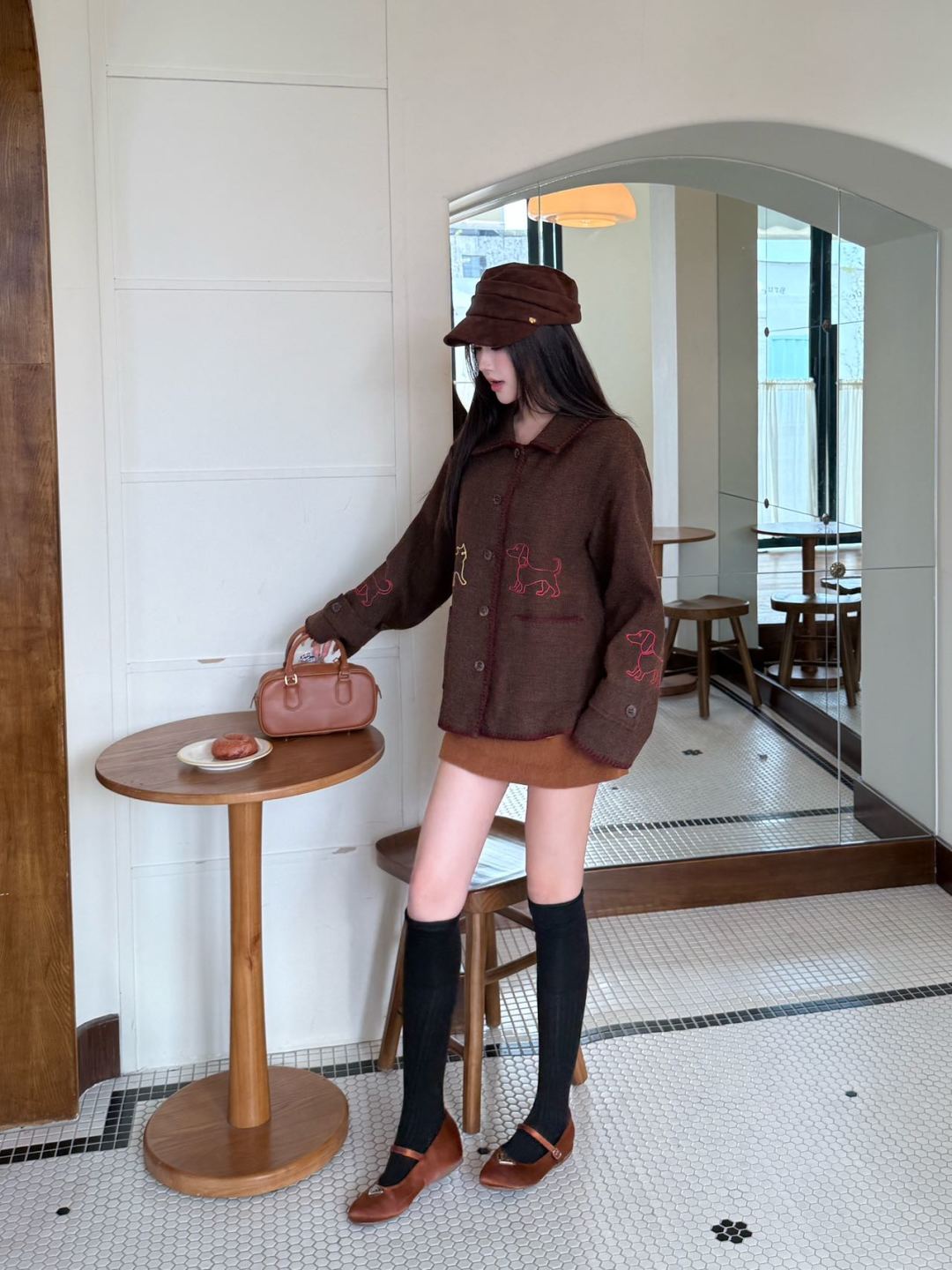 Thom 25fw embroidery jacket