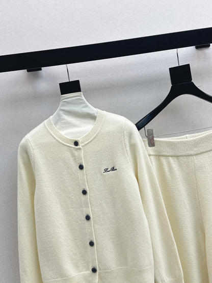 Loro 25fw knit sweater cardigan pants set