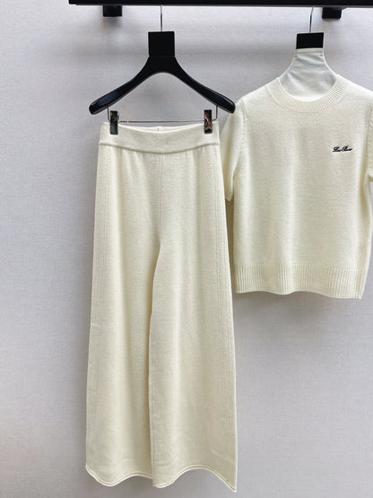 Loro 25fw knit sweater cardigan pants set