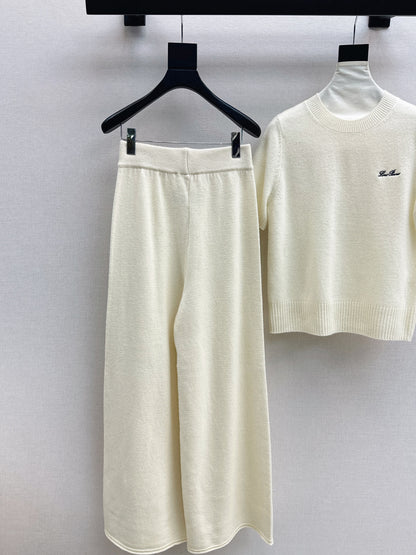 Loro 25fw knit sweater cardigan pants set