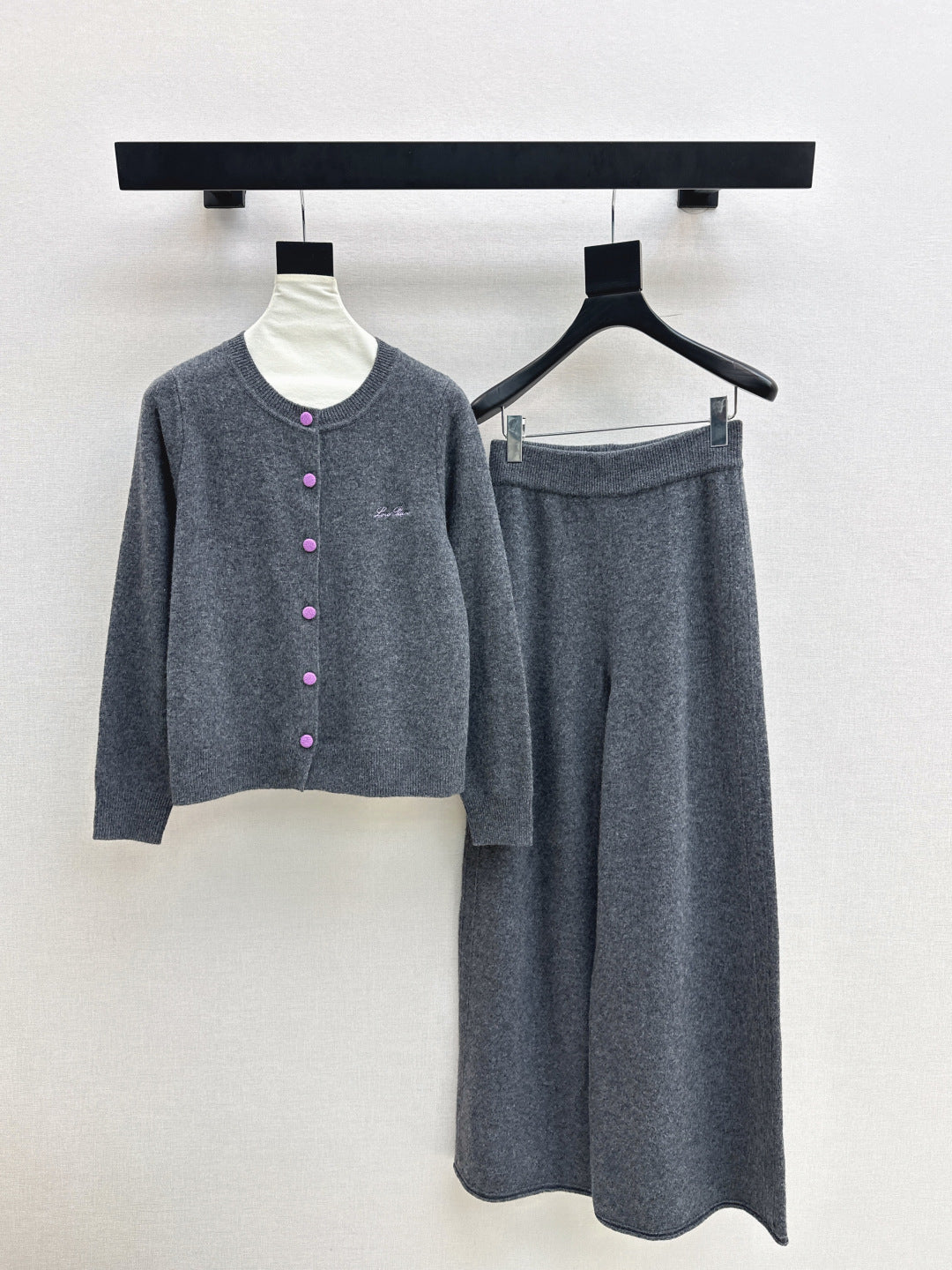 Loro 25fw knit sweater cardigan pants set