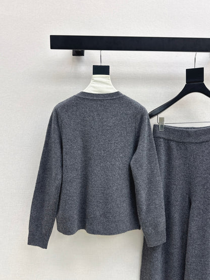 Loro 25fw knit sweater cardigan pants set