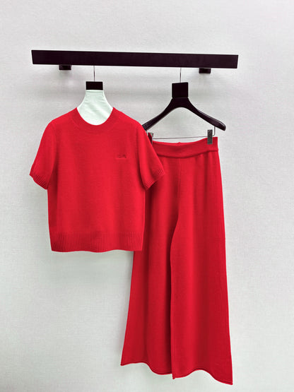 Loro 25fw knit sweater cardigan pants set