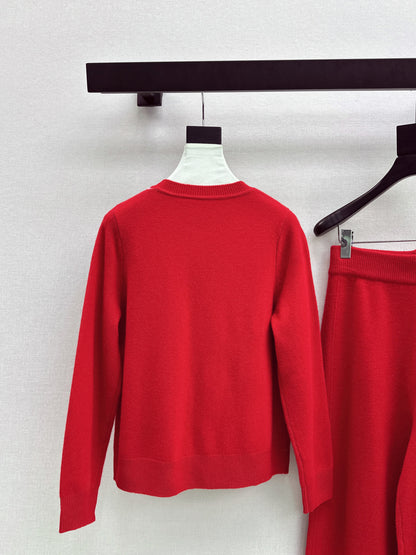 Loro 25fw knit sweater cardigan pants set