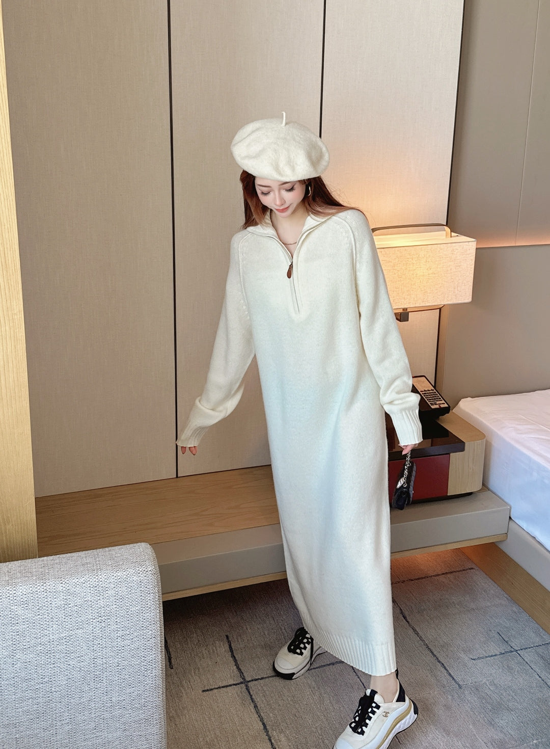 Loro 25fw wool dress