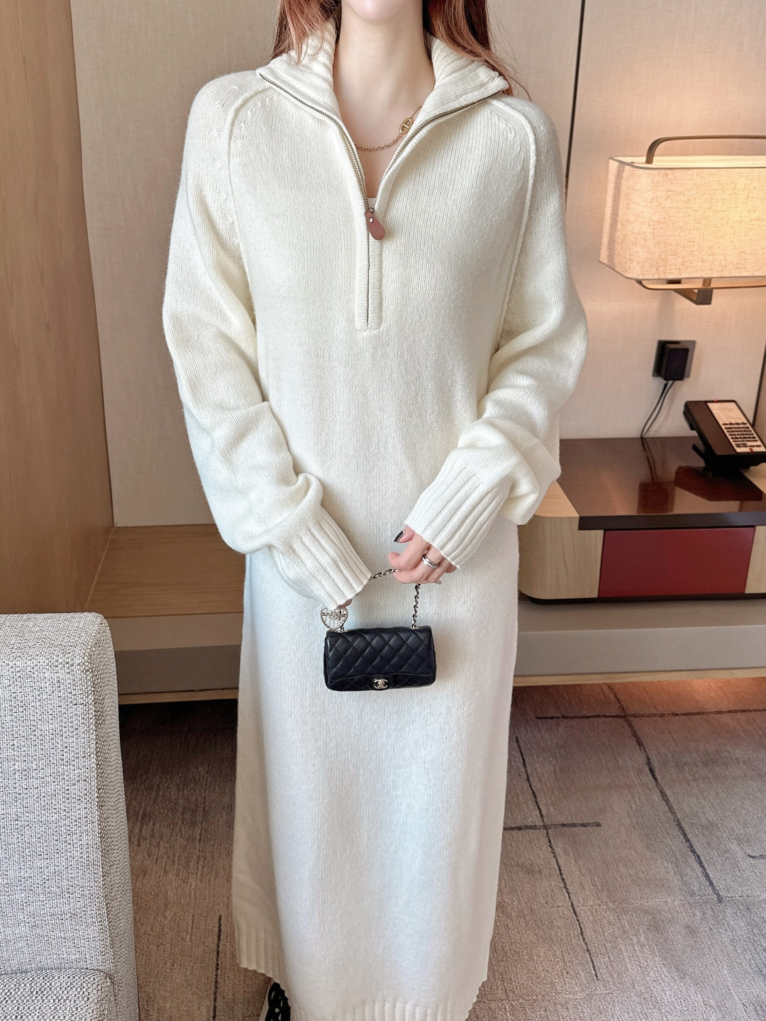 Loro 25fw wool dress