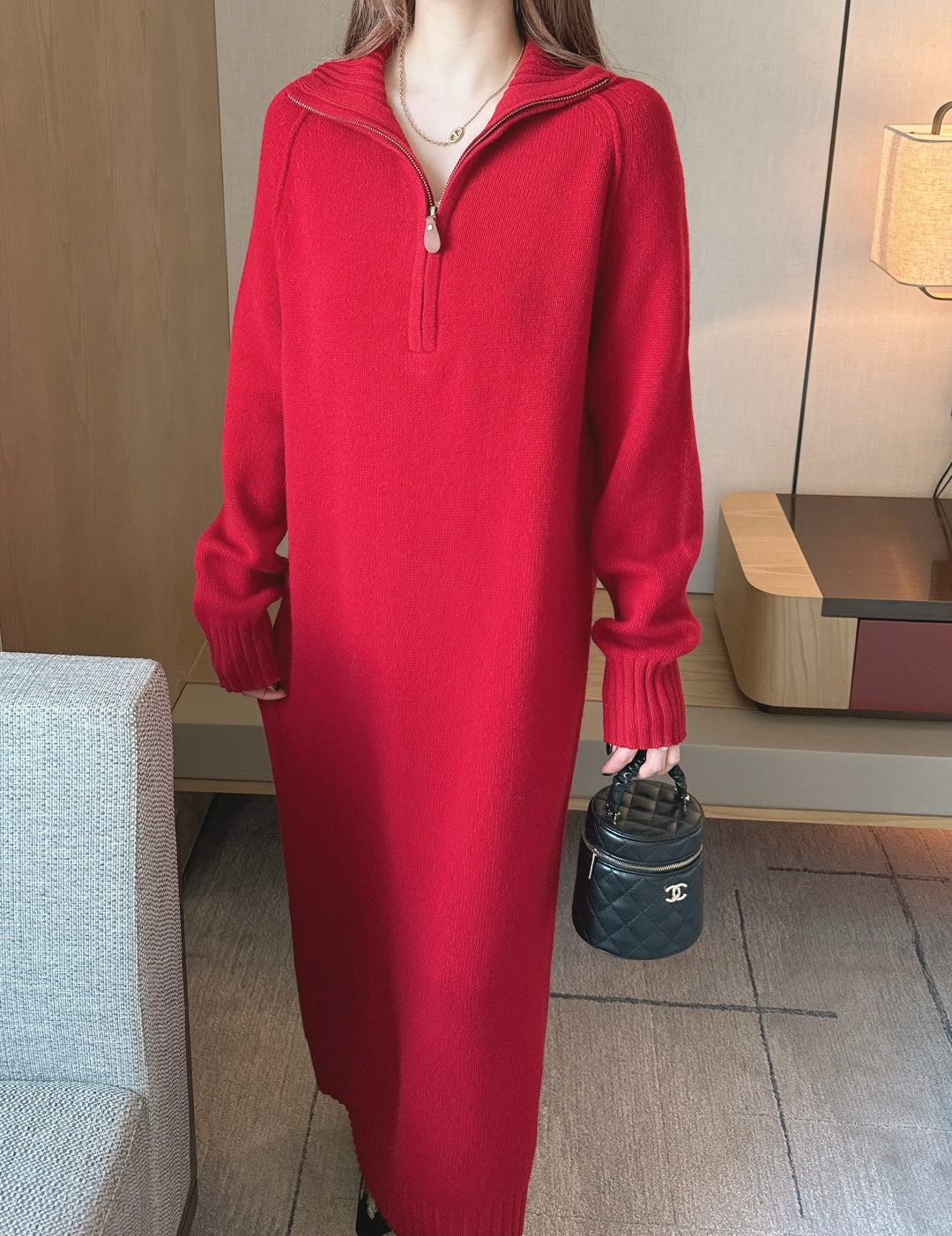 Loro 25fw wool dress