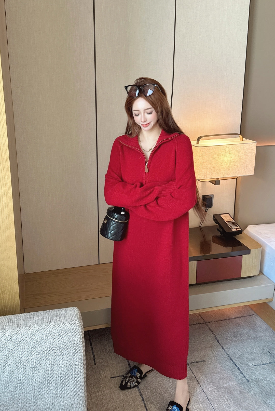 Loro 25fw wool dress