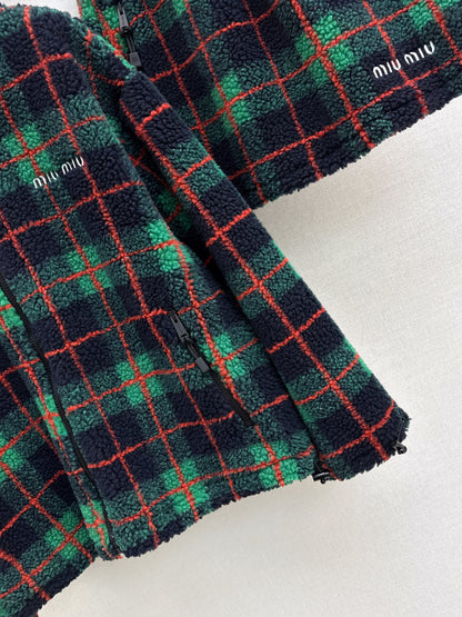 Miu 25fw fleece jacket skirt